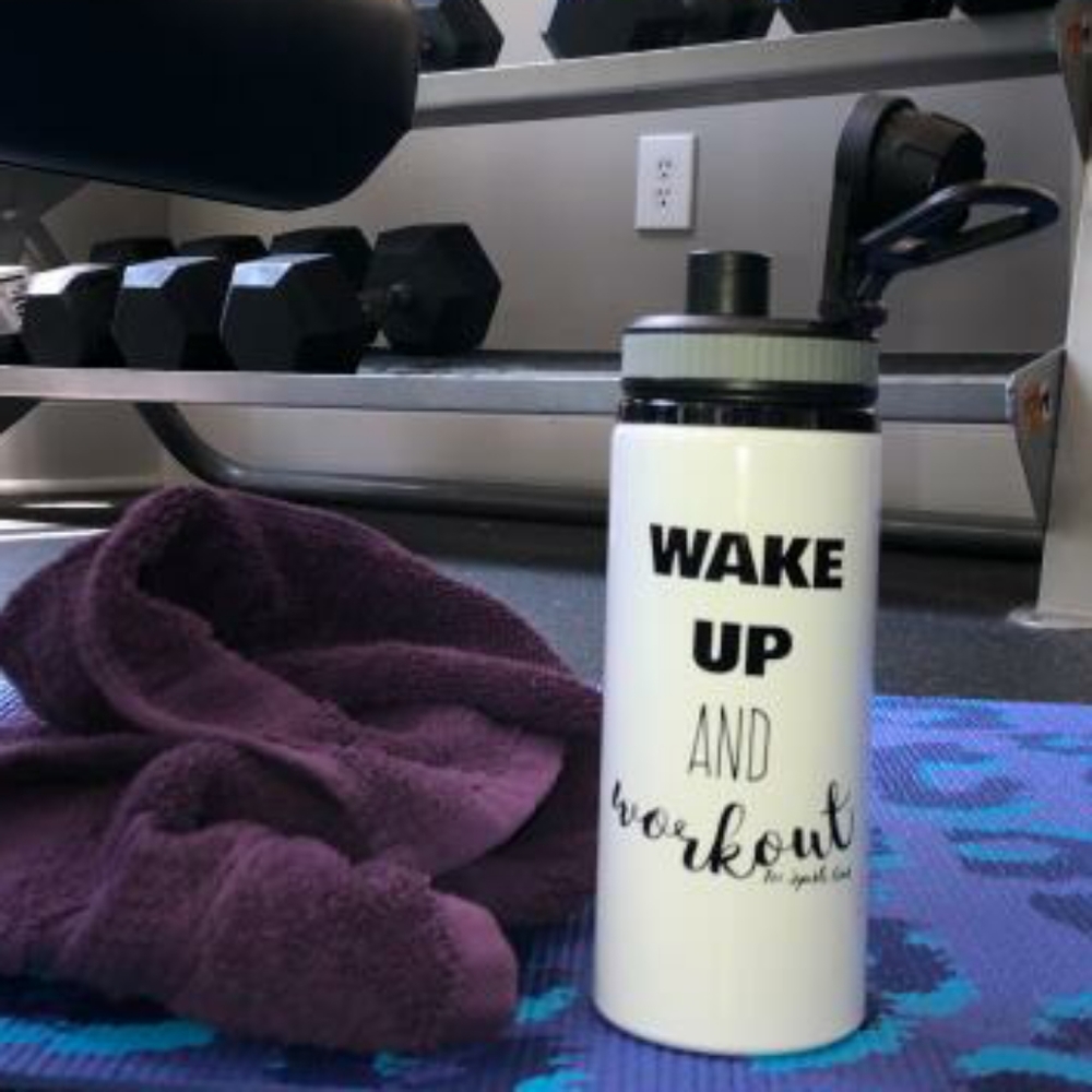Metal Workout Motivation Water Bottle